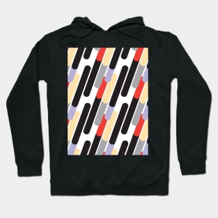 Abstract Colorful Diagonal Lines Dynamic Geometric Pattern Pop Art Hoodie